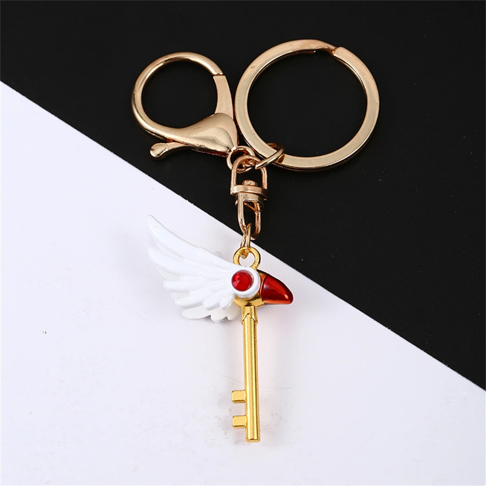 Anime Card Captor Sakura Schlüsselanhänger Vogel Kopf Tür Schnalle Anhänger Halskette für Frauen Männer Kinder Schmuck Zubehör – Detail 5