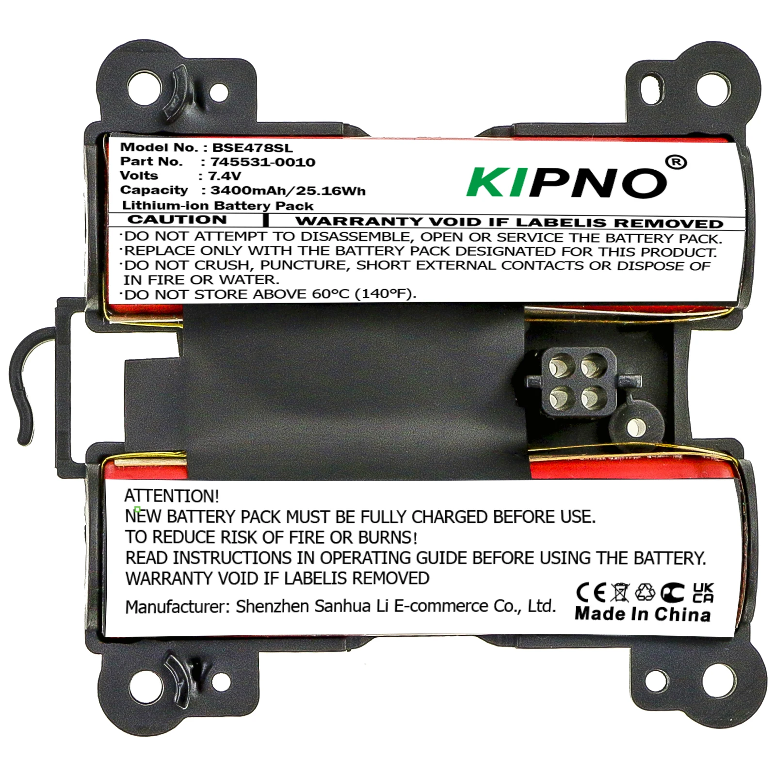 Batería de Altavoz KIPNO de 7.4V/3400mAh Compatible con BOSE Soundlink Revolve+ plus SoundlinkRevolve+ 2 plus 2 Modelo 071478