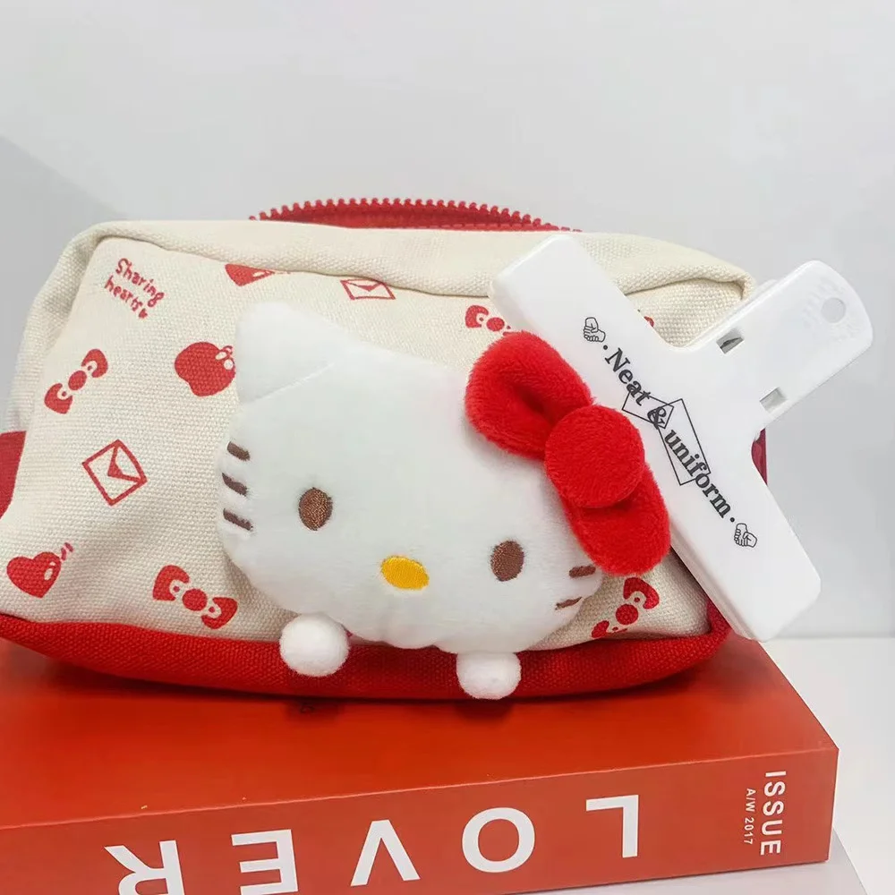 Cute Hello Kitty, good-looking, large-capacity, student stationery bag, portable storage bag, cosmetic bag, toiletry bag, Kawaii