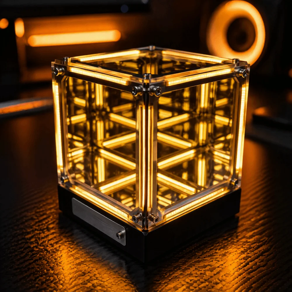USB Charging Atmosphere Lamp Soft Light Delicate Craftsmanship Desktop Decoration Infinite Mirror Effect E-sports figurine lamp