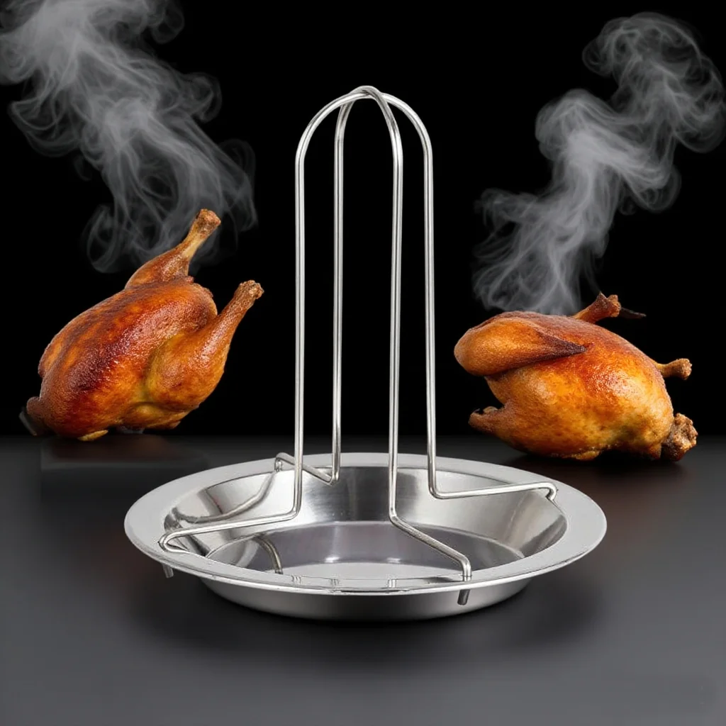 

Outdoor camping thick barbecue grill fork chicken grill carbon steel baking non stick roasted chicken plate