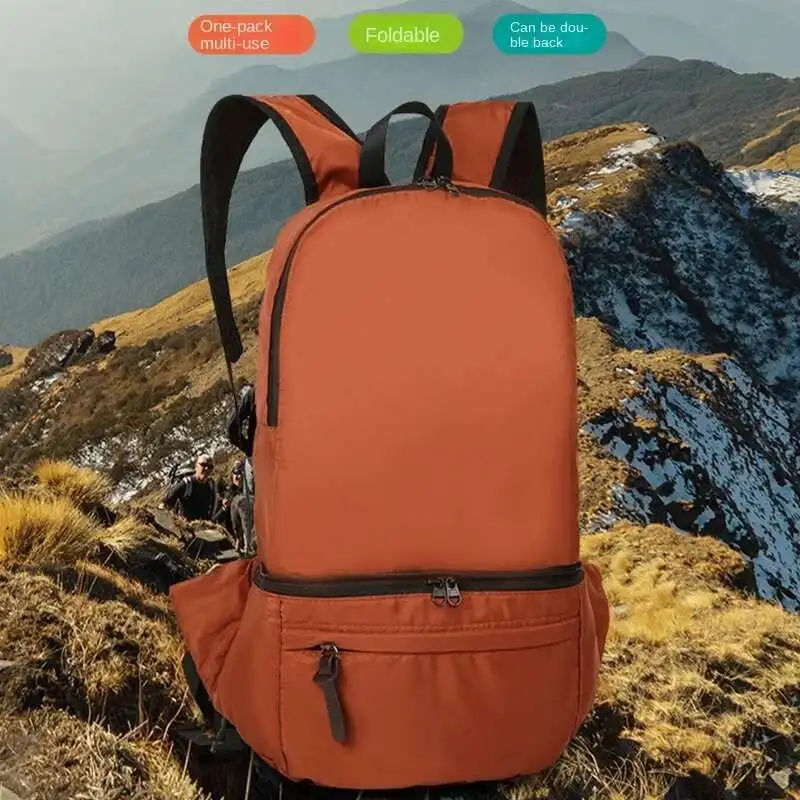 

2025 New Ultra-Light Portable Water-Resistant Folding Backpack for Men Outdoor Hiking Bag Solid Color Travel Sports Gift