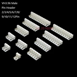 20pcs VH3.96 VH connettore 3.96MM passo maschio pin header 2P/3P/4P/5P/6P/7P/8P/9P/10P/11P/12P ago dritto per PCB 3.96