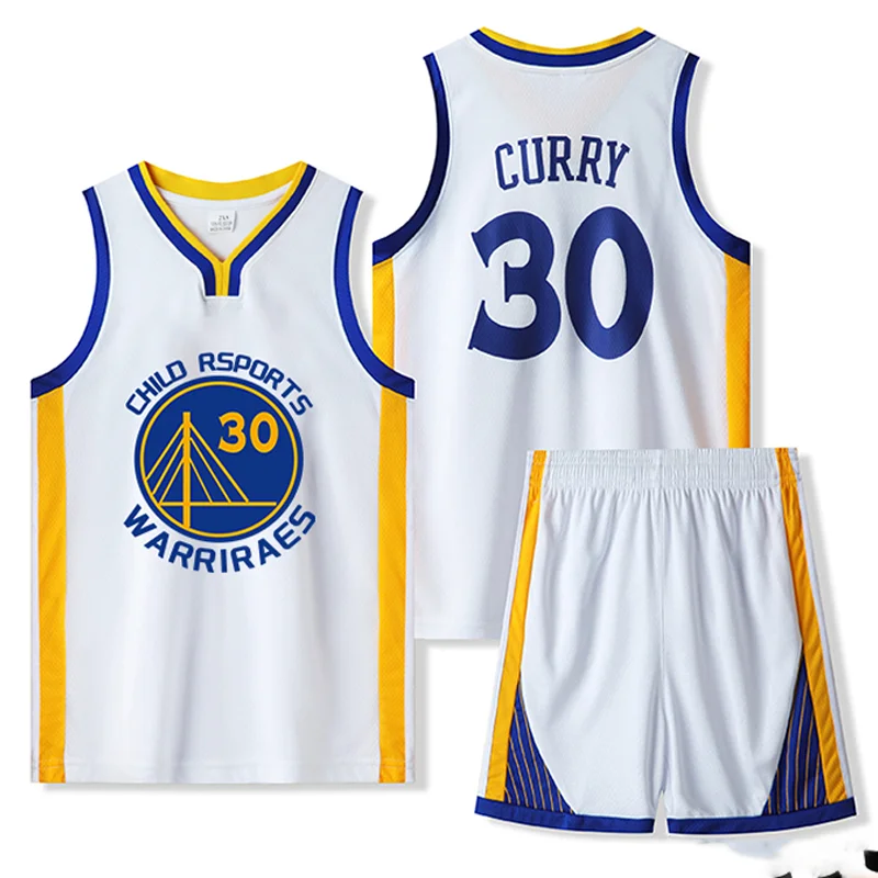 NBA Superstar Steve Curry Basketball Sports Vest Set For Children Boys Girls Teenagers Adults Same Style Sports Casual T-shirt