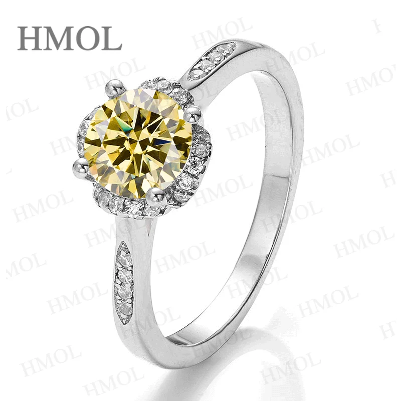 

Sparkling Forever Moissanite Round Cut Engagement Ring for Her VVS1 Quality Wedding Band Promise Bridal Anniversary Gift