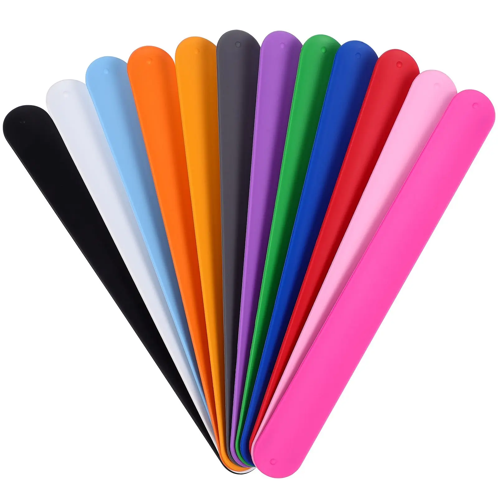 

12 Pcs Silicone Wrist Bands Various Colors Comfortable Decorative Bracelets Party Favors Wrapping Paper Adults Bulk