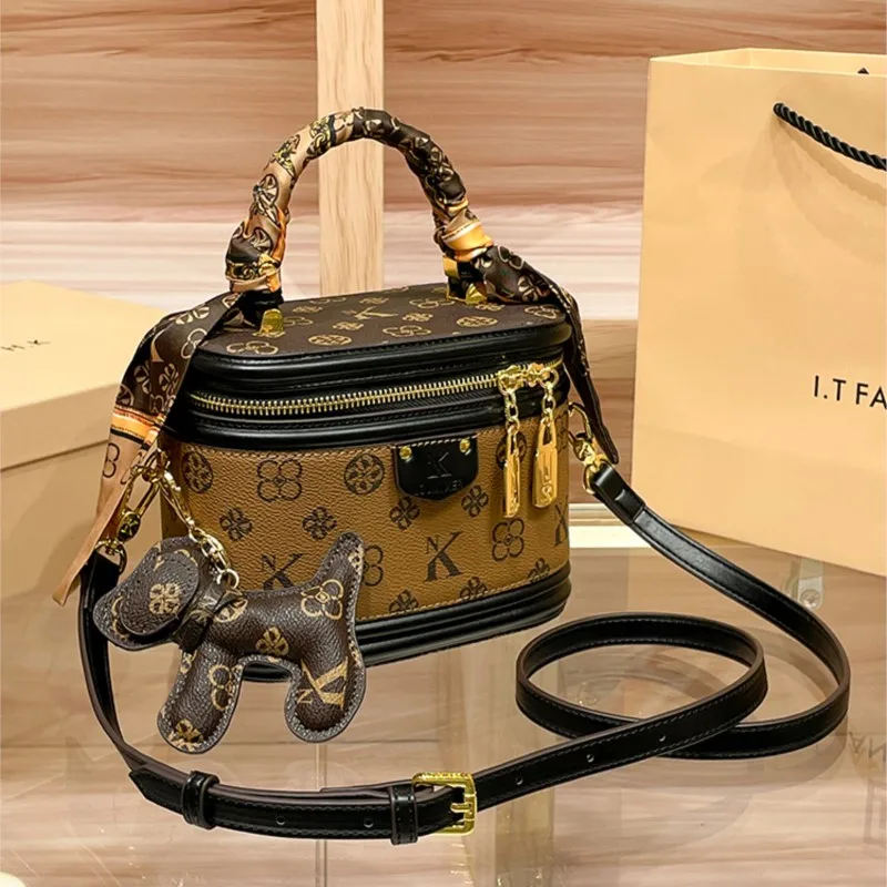 Brand women's bag 2025 autumn/winter bucket bag new fashionable diamond grid designer high-end single shoulder crossbody bag