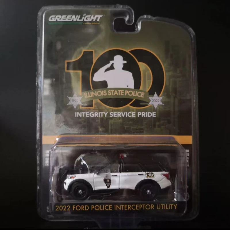

Greenlight 1:64 2022, Ford Police INTERCEPTOR UTILITY, высокая имитация литья под давлением, модель автомобиля из металлического сплава, игрушки для коллекции подарков