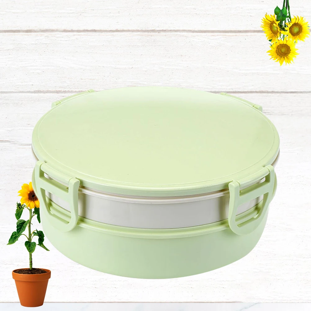 

Double Layer Plastic Box Fruit Serving Plate Desserts Tray Separate Compartment Snack Candy Dish Tableware with Sealing Cover fo