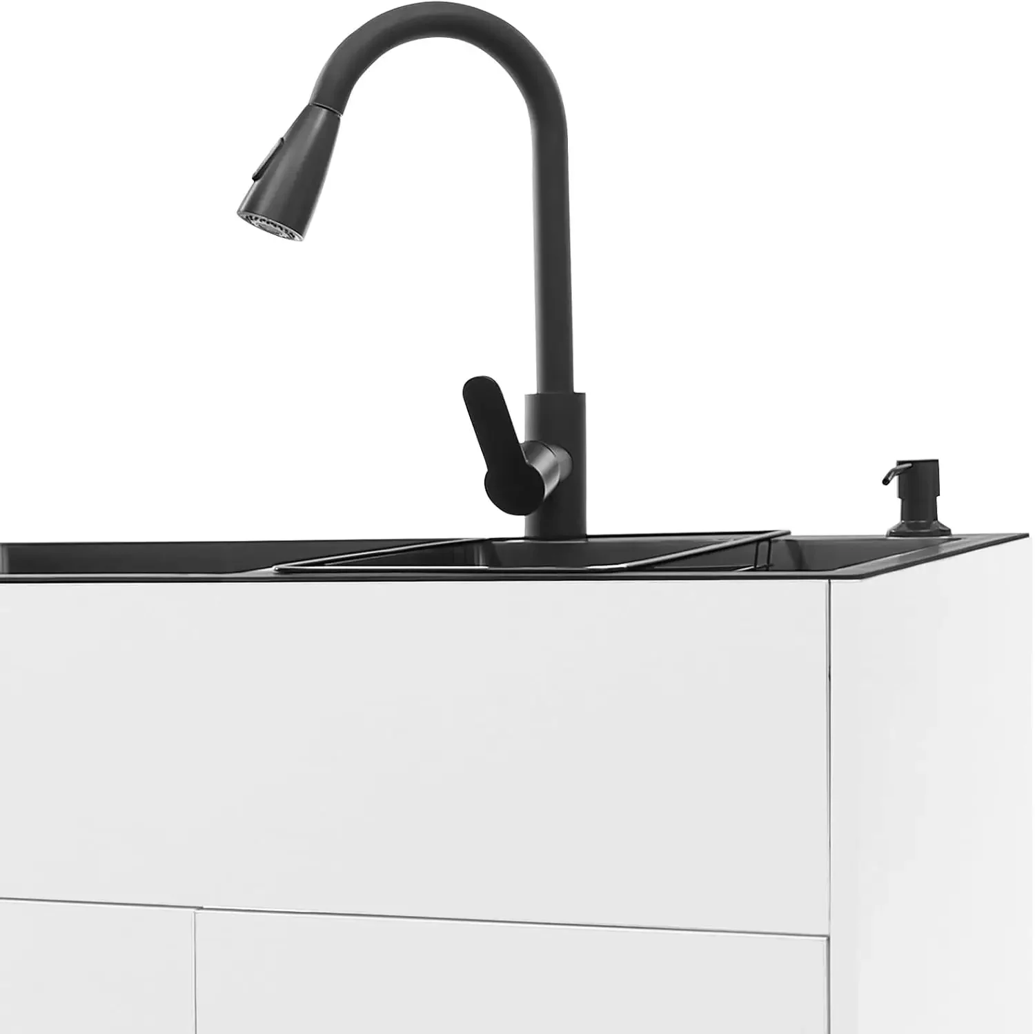 Laundry Sink,30in Freestanding Sink Cabinet,Kitchen Stainless Steel Sinks with with Double Bowl,Deep Utility Sinks with cabinet view 6