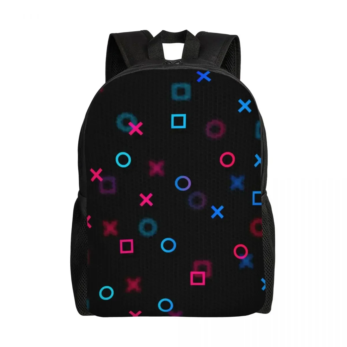 

Custom Gamer Gaming Controller Button Backpacks for Women Men College School Student Bookbag Video Game Lover Gift Bags