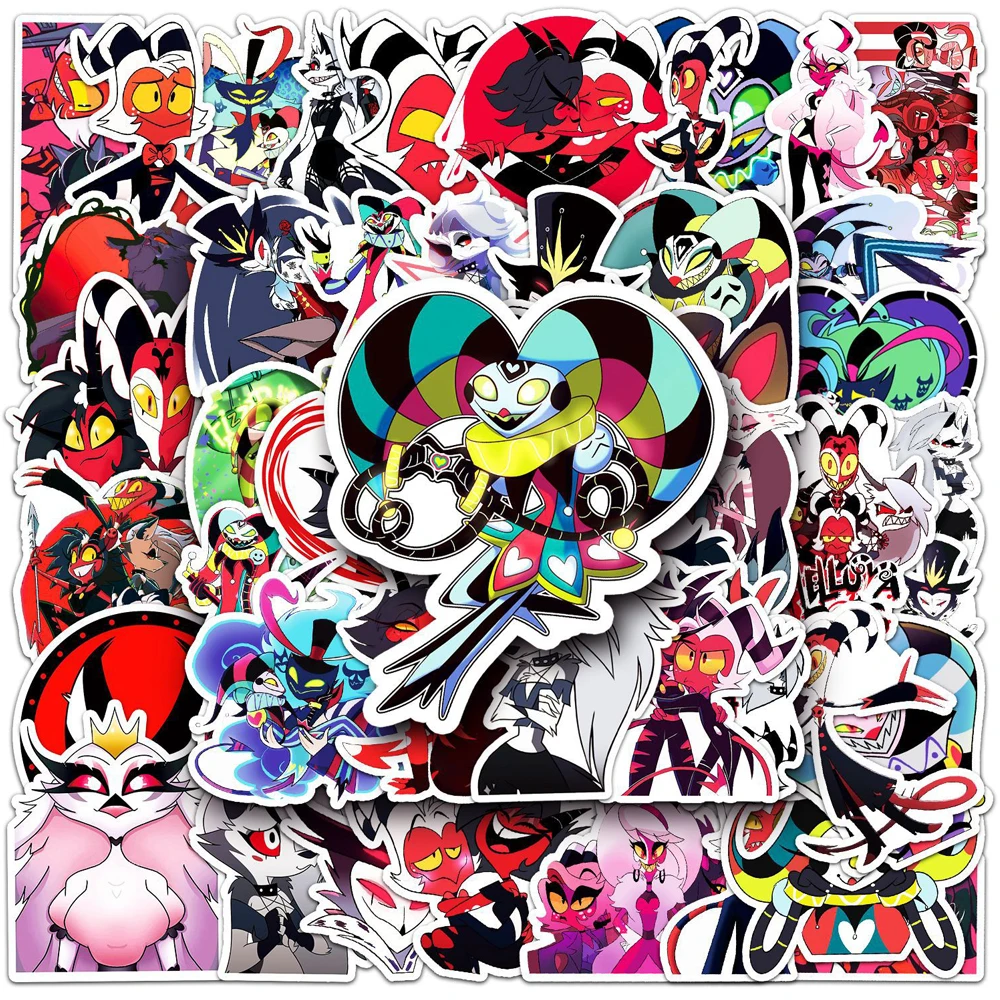 10/30/50pcs Helluva Boss Anime Stickers Decoration Cartoon Graffiti Sticker for Kids Toy Phone Suitcase Guitar Waterproof Decal