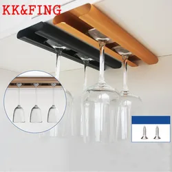 KK&FING Light Luxury Simple Aluminium Alloy Wine Cup Holder Cabinet Wine Cabinet Goblets Hanging Upside Down Wine Glass Holder