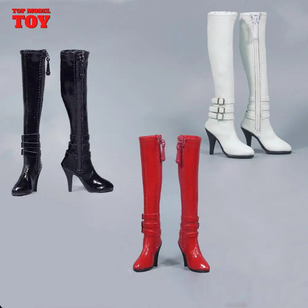 ZYTOYS ZY1008 1/6 High Tube Zipper Female High Boots Hollow Shoes Model For 12'' TBL PH JO Action Figure Model Toys Collection