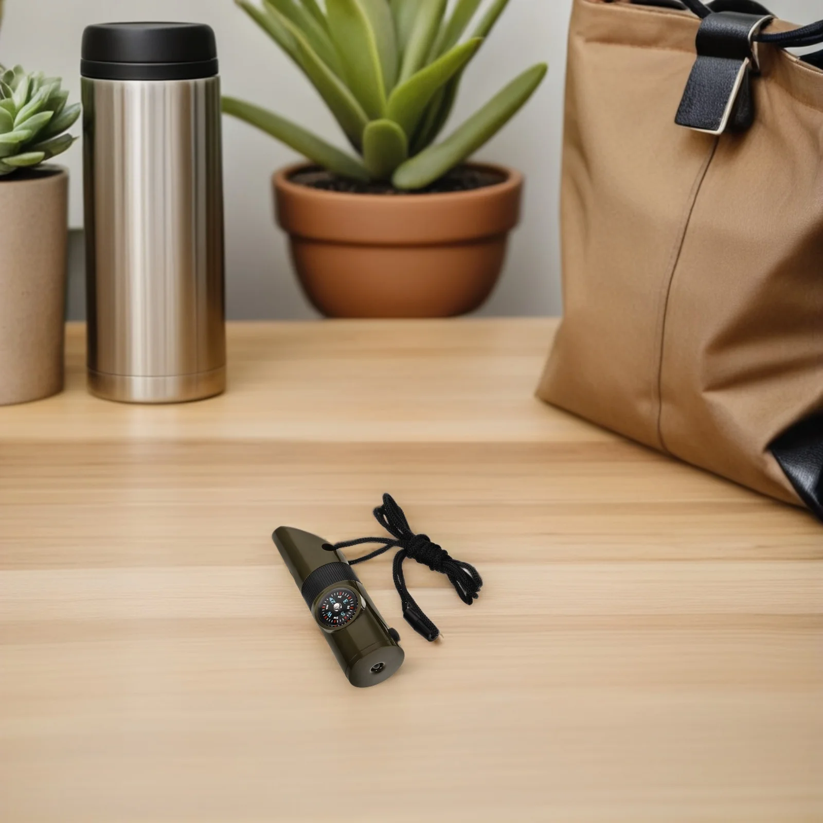 3 قطعة صفارة إنقاذ خارجية متعددة الوظائف للتخييم في حالات الطوارئ صافرة أمان مصباح يدوي بوصلة ملحقات إنقاذ الإشارة