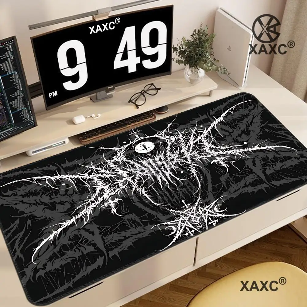 

Black White Cybersigilism Deskmat Gothic Sword Art Mousepad Office Rubber Mouse Pad PC Desk Accessories Gaming Keyboard Mat XAXC