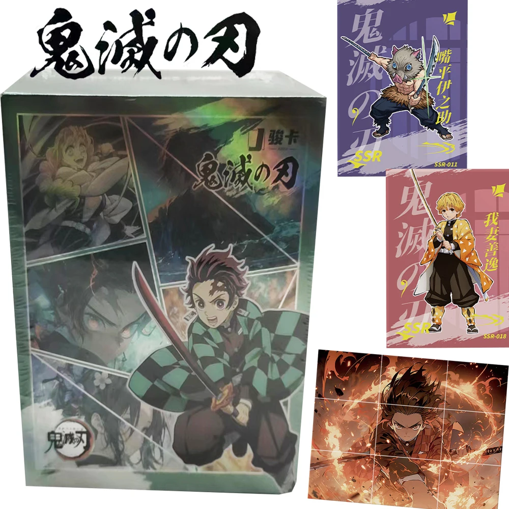 Demon Slayer Anime Character Card Booster Box, Precious Exquisite Trading Collection, brinquedos para a família, presente das crianças, atacado