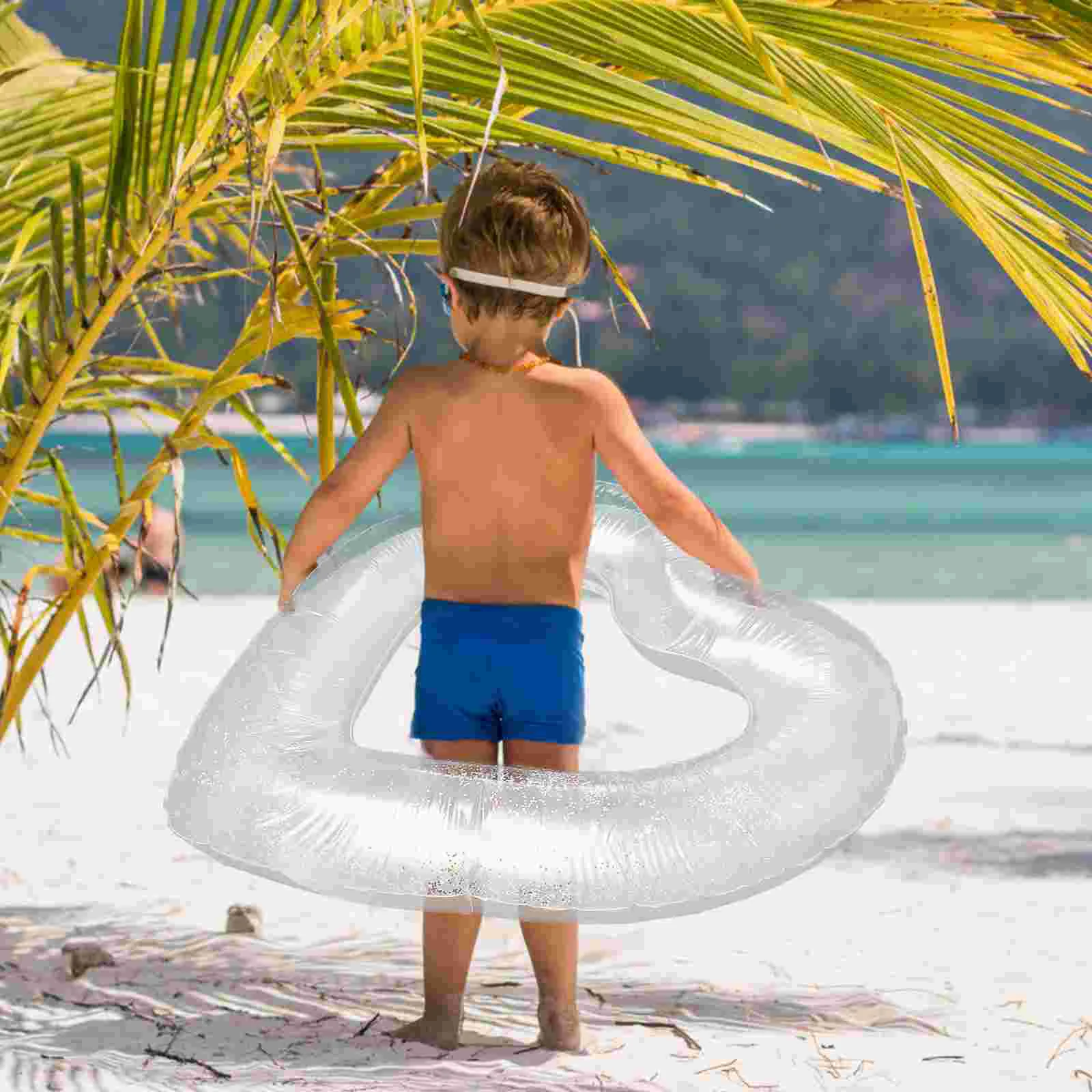 

Heart Shaped Toy Pool Float Party Inflatable Supplies Summer Sequins
