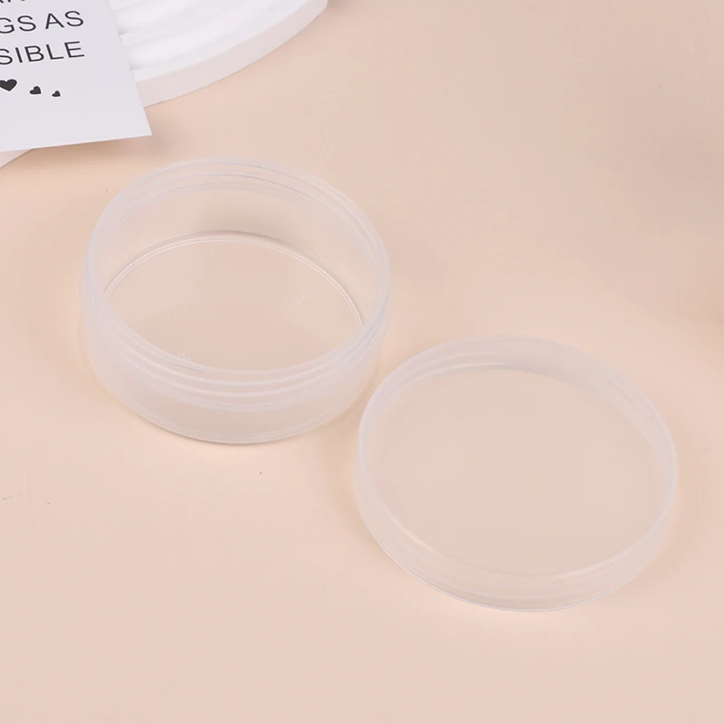 Transparante ronde doos met deksel Cosmetica Bladerdeeg Opbergdoos Schoonheid Gezichtsverzorging Tool Make-up Case Reisaccessoires Container