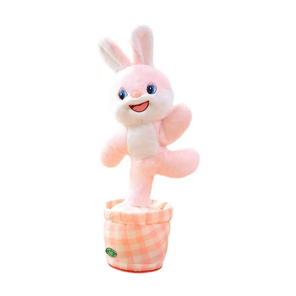 Dancing Rabbit Repeat Talking Toy Plush Electronic Toys Interactive Plush Early Can Record Education Sing Funny Bled G G0q6