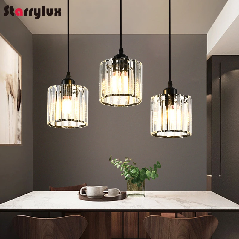 

Chic Dining Room Crystal Chandelier Luxury Pendant Light Hallway Lamp
