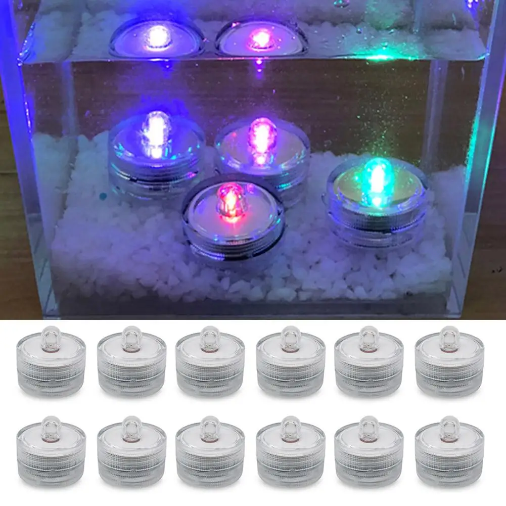 Fish Tank Light Swimming Pool Lights Low Power Consumption Led Tea Light Create Romantic Atmosphere For Decoration Pet Supp E0X1