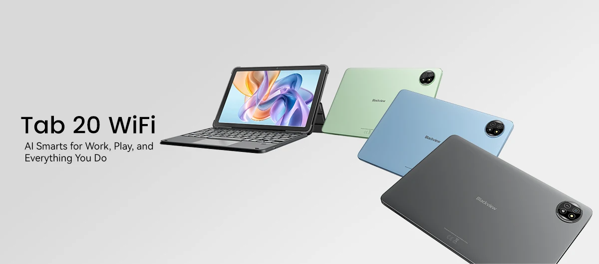Blackview Tab 20 WIFI Tablets 10.1'' HD+ IPS Display Widevine L1 4GB 64GB Unisoc T310 Android 15 6600mAh 8MP Tablet Pad PC