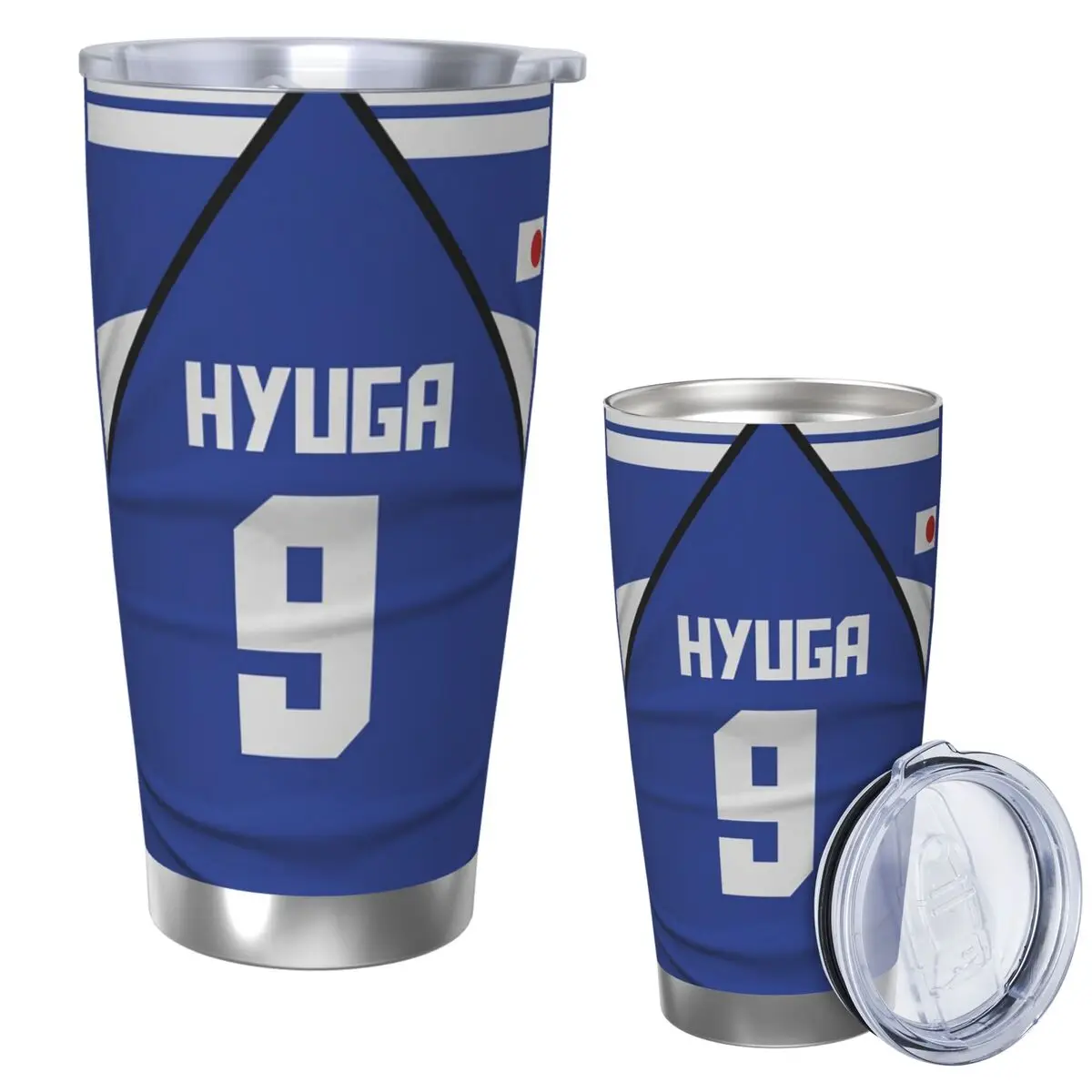 Kojiro Hyuga Captain Tsubasa Stainless Steel Tumbler Vacuum Insulated Mugs Thermal Cold Cup Straws With Lid 20oz