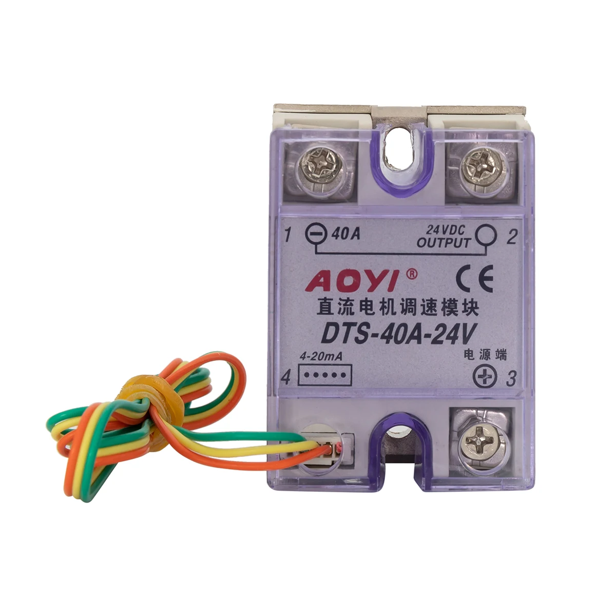 5PCS AOYI 24v Ac Ssr Single Phase Solid State Variable Relay DTS-10A-24V 0-24VAC With Protector
