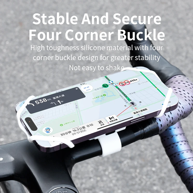 Road Bike Mountain Bike Silicone Phone Holder Fashionable Bicycle Phone Holder Bicycle Quick-release Mobile Phone Stand