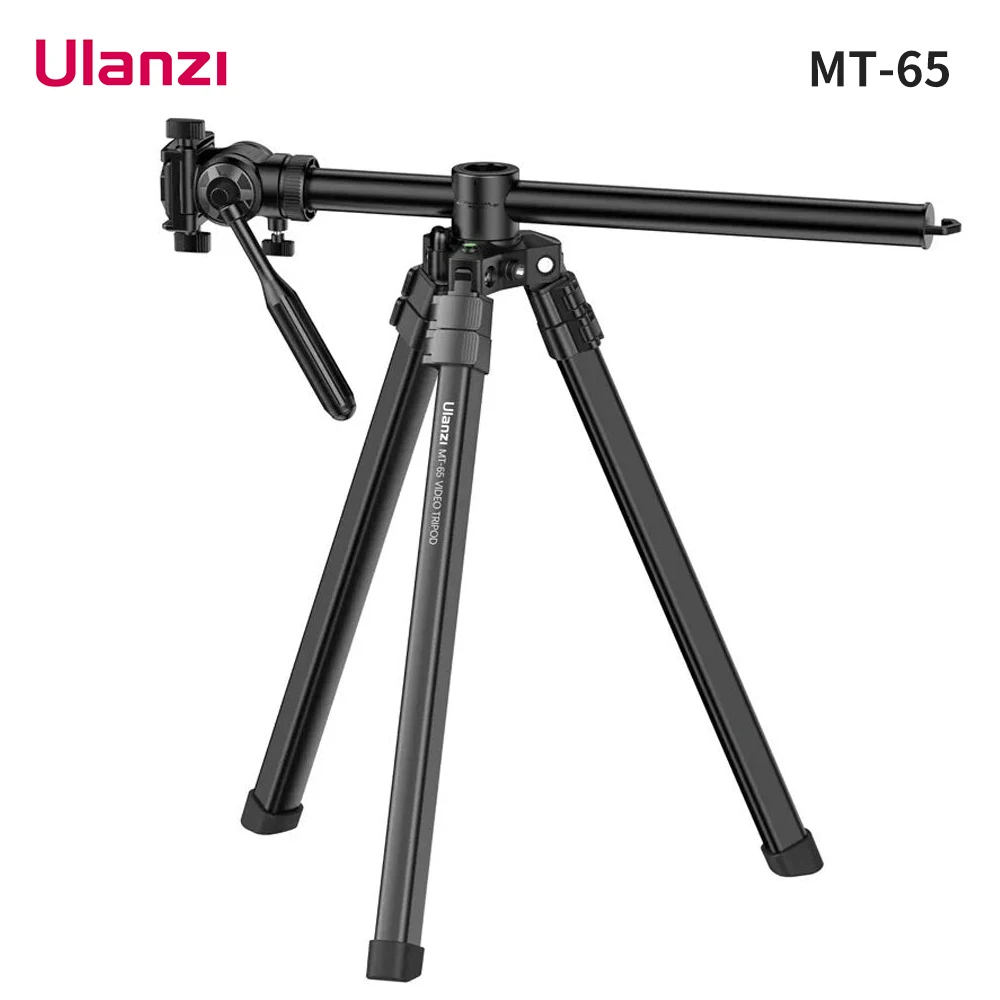 Ulanzi MT-65 Professional Horizontal Tripod for Camera Mobile Phone Max 1.76M Aluminum Tripod wBluetooth for Canon Nikon Sony