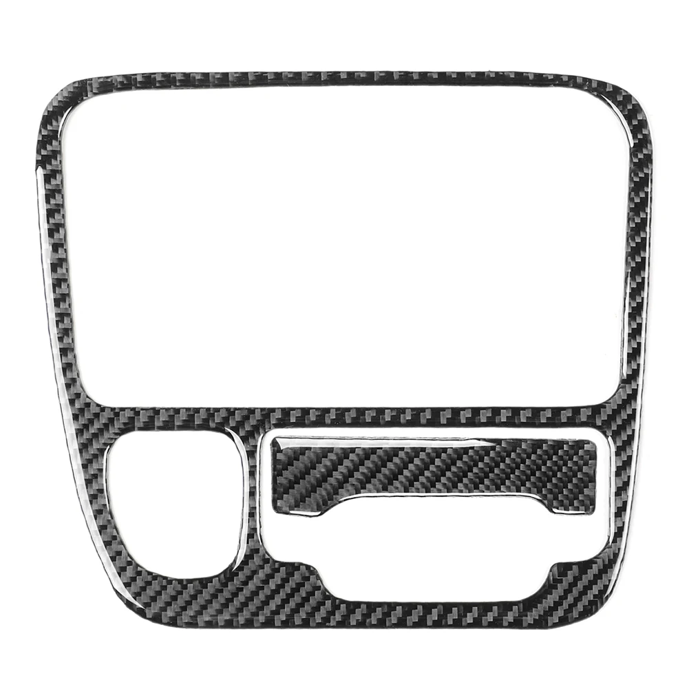 Ashtray CD Panel Cover Trim Multimedia Sticker LHD 2Pcs For Chevrolet Tracker 1999-2004 Carbon Fiber Black