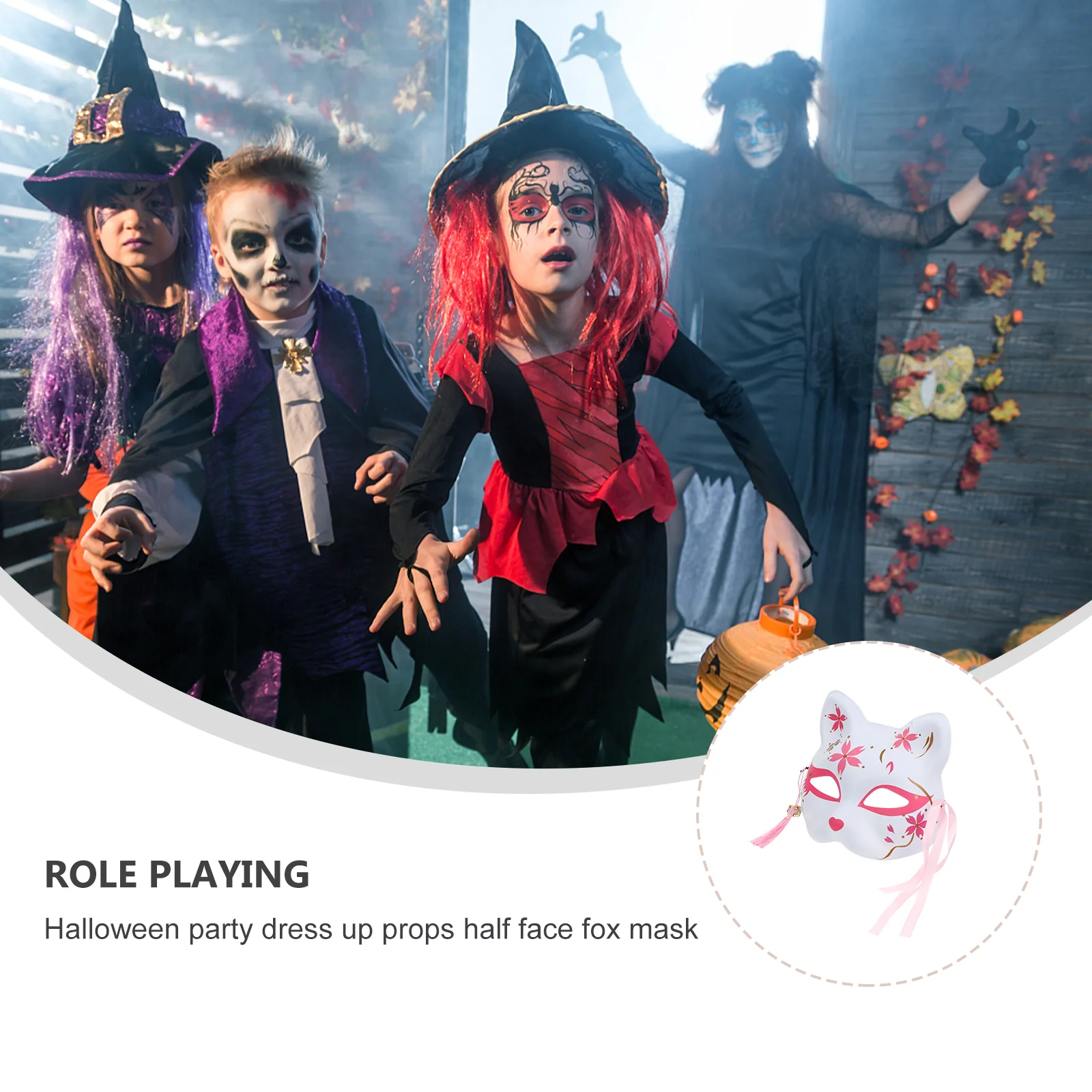 

2 Pcs Fox Mask Halloween Prop Cosplay Costume Masquerade Craft Masks to Decorate Party