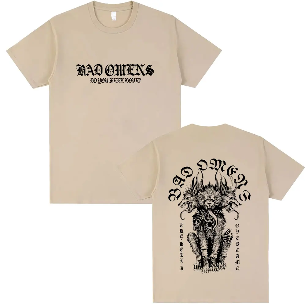 Bad Omens Do You Feel Love Tour 2026 T-shirt Men Women Vintage Rock Streetwear Man Gothic Metal Style T Shirts Male Vintage Tees