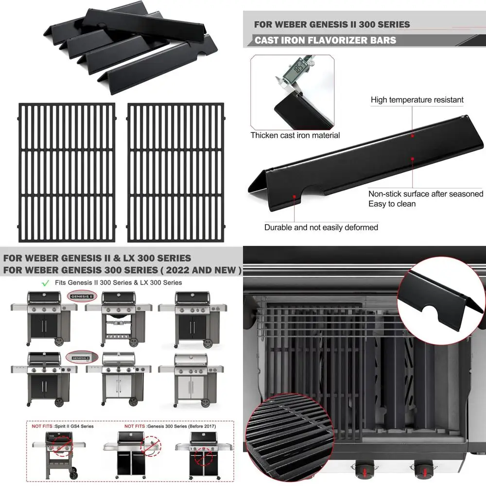 

Replacement Cooking Grates and Flavorizer Bars for Genesis II E-310, E-315, GS4 Grills