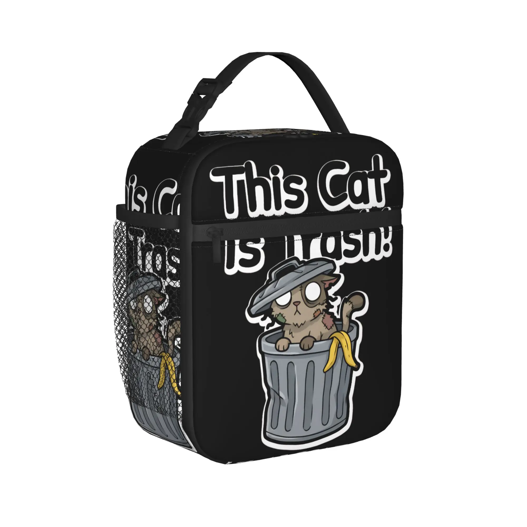 Mewgenics This Cat Is Trash! Insulated Lunch Bags Cooler Bag Reusable,Lunch Container  Leakproof Tote Lunch Box Food Bag