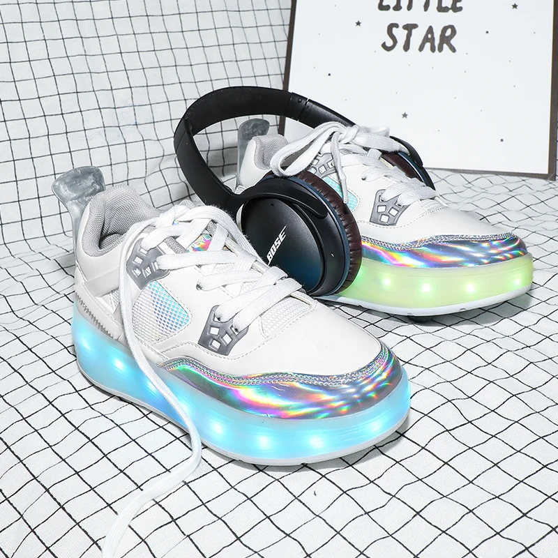 

2025 Boys' New Cool Roller Sneakers: 2-Wheel Multi-Light Wheeled Shoes, Girls' Roller Skates