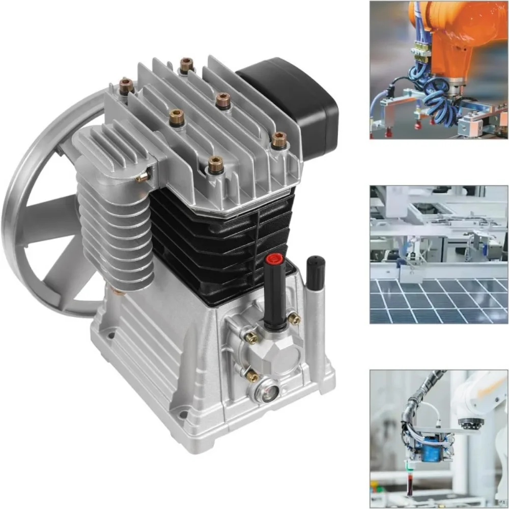 3HP Air Compressor Pump Head 2.2KW Industrial Compressor Head Pump Motor with Silencer  Suction and Discharge Valve