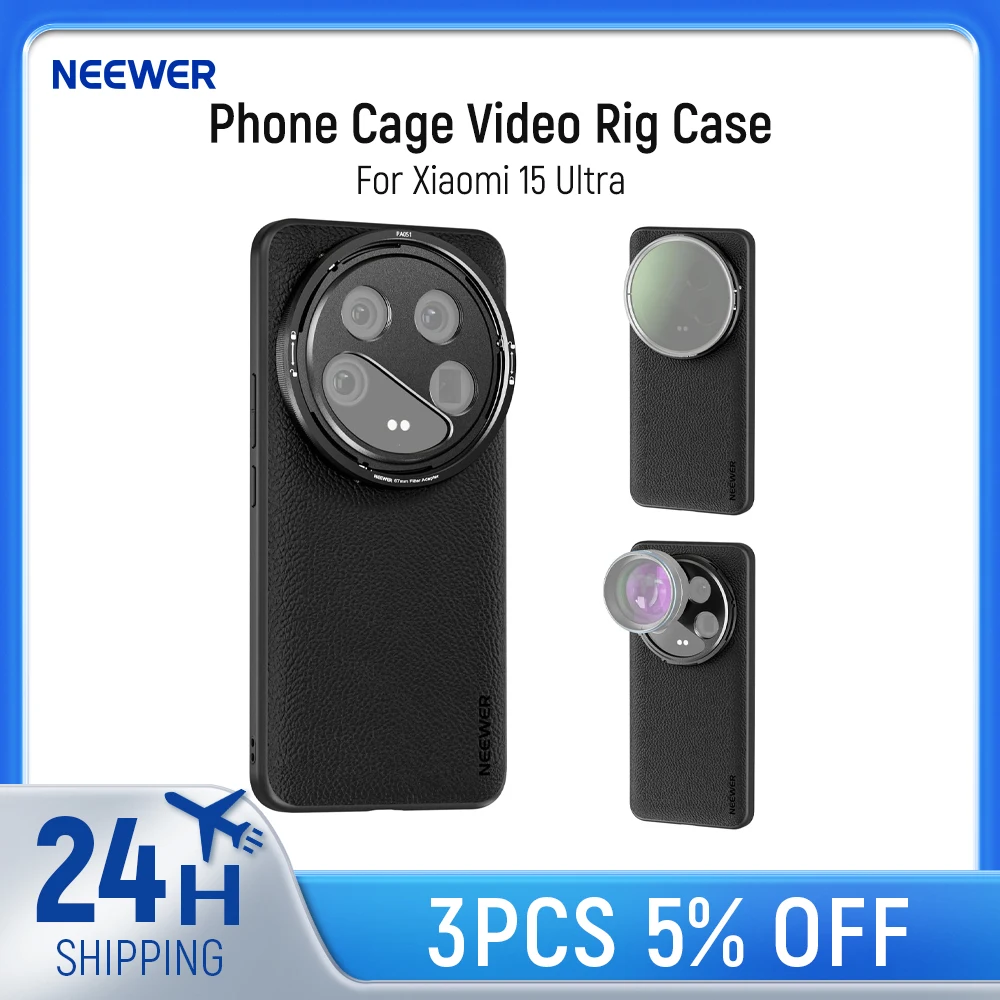 neewer-phone-cage-video-rig-case-for-xiaomi-15-ultraphone-stabilizer-with-67mm-filter-adapter-17mm-lens-backplate