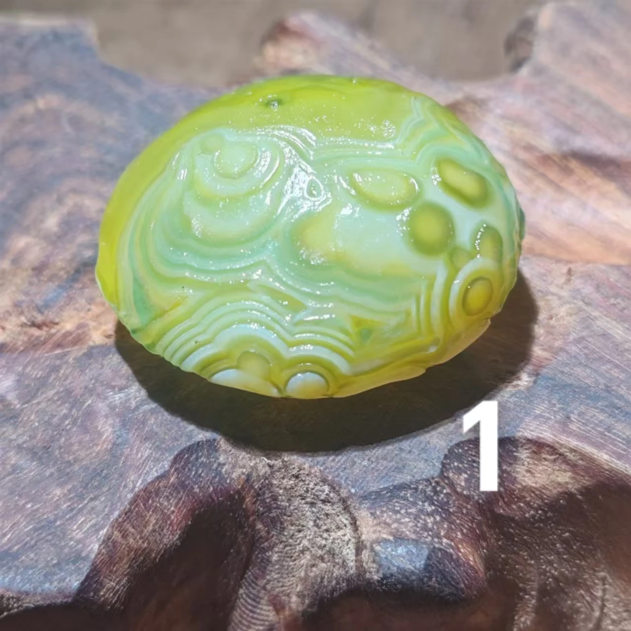 1pcs/lot Gobi Agate Yellow-Green White Natural Eye Stone tuba Multi-eye pattern Strong energy amulet Wholesale Collectible