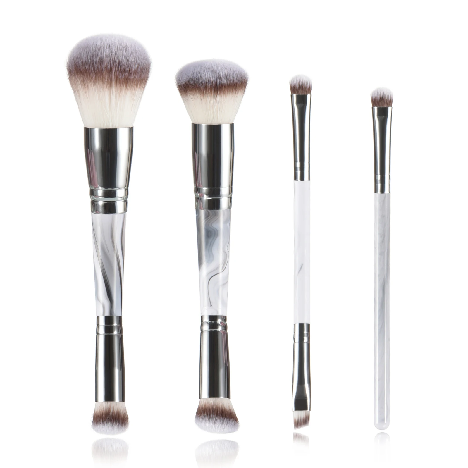 Tweekoppige make-upborstel Losse borstel Blush Brush Contourborstel Wenkbrauwborstel Wimperkrul Detailborstel Multifunctionele make-up