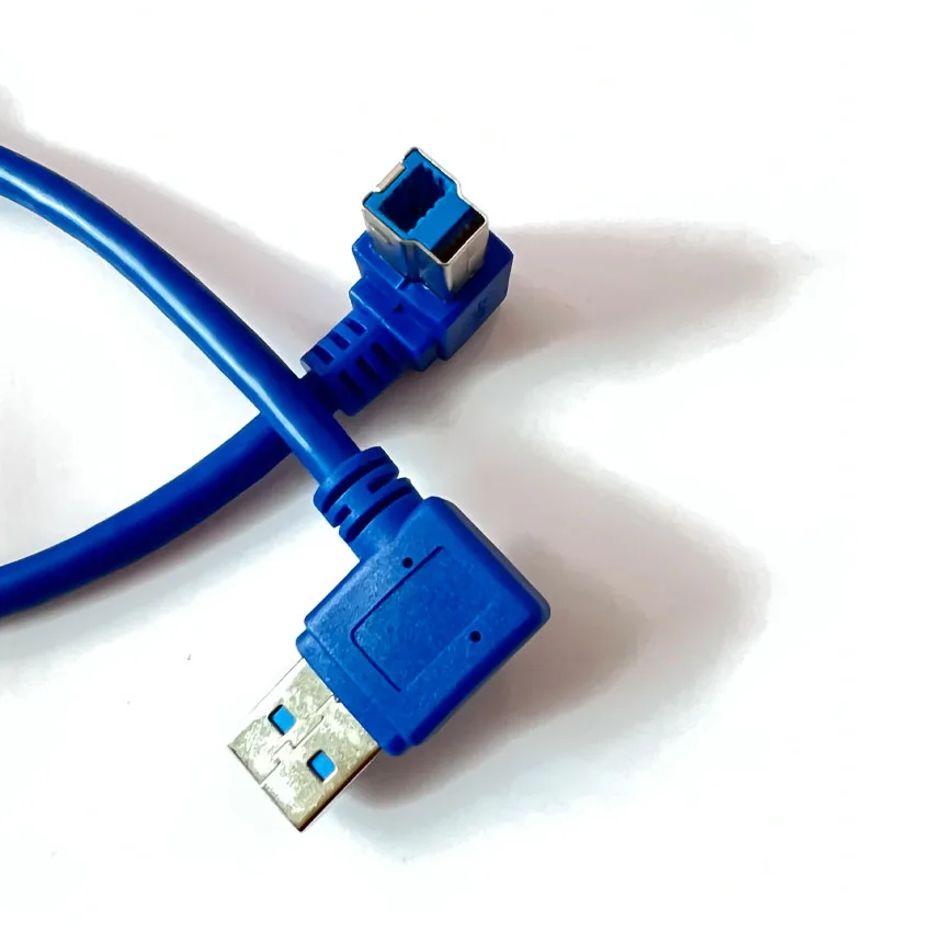 

1pc 90 Degree Angled USB 3.0 A Male AM to USB 3.0 B Type Male BM USB3.0 Cable For printer scanner HDD