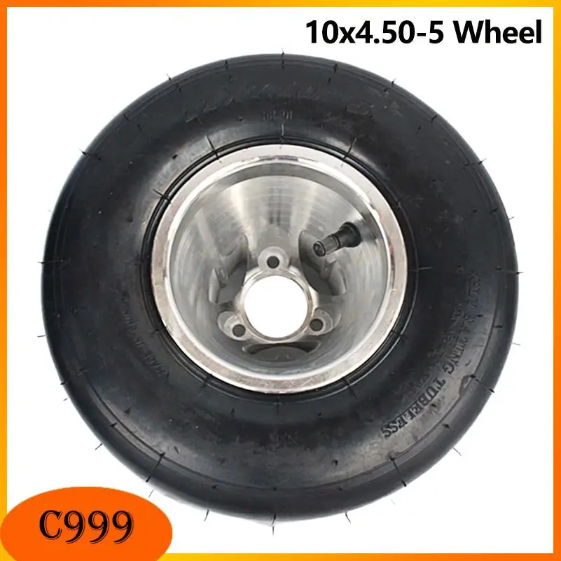 

Complete 10X4.50-5 Wheel Set: Vacuum Tires and Rims for ATV Kart Drift Trike and Bicycle Use