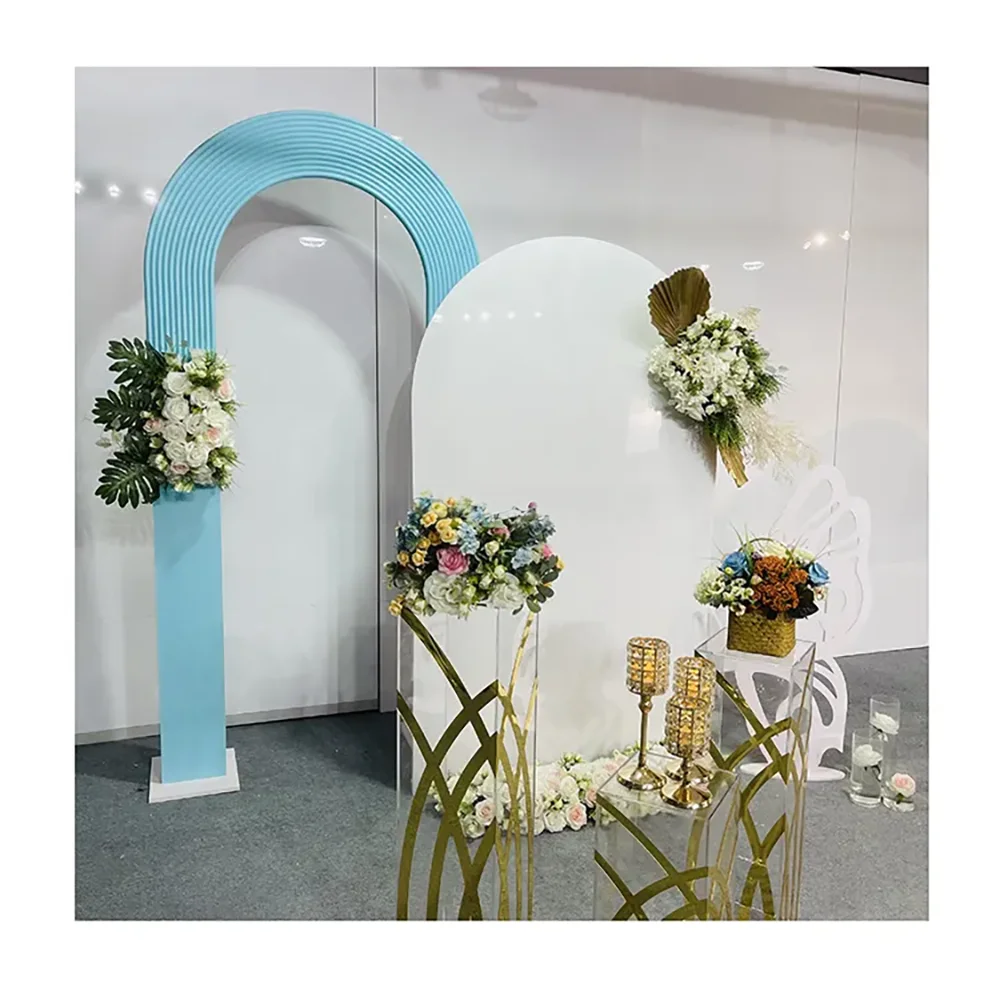 Factory Party Supplies Marriage Decoration Back Drops PVC Flower Arch Frame Backdrop Stand