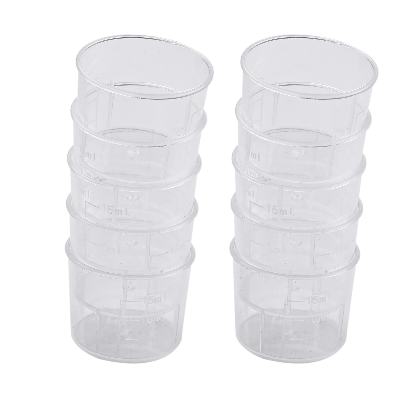 Plastics Measure Cups Laboratory Liquids Lightweight 20pcs Transparent Dual Scales Container Kitchens Convenient