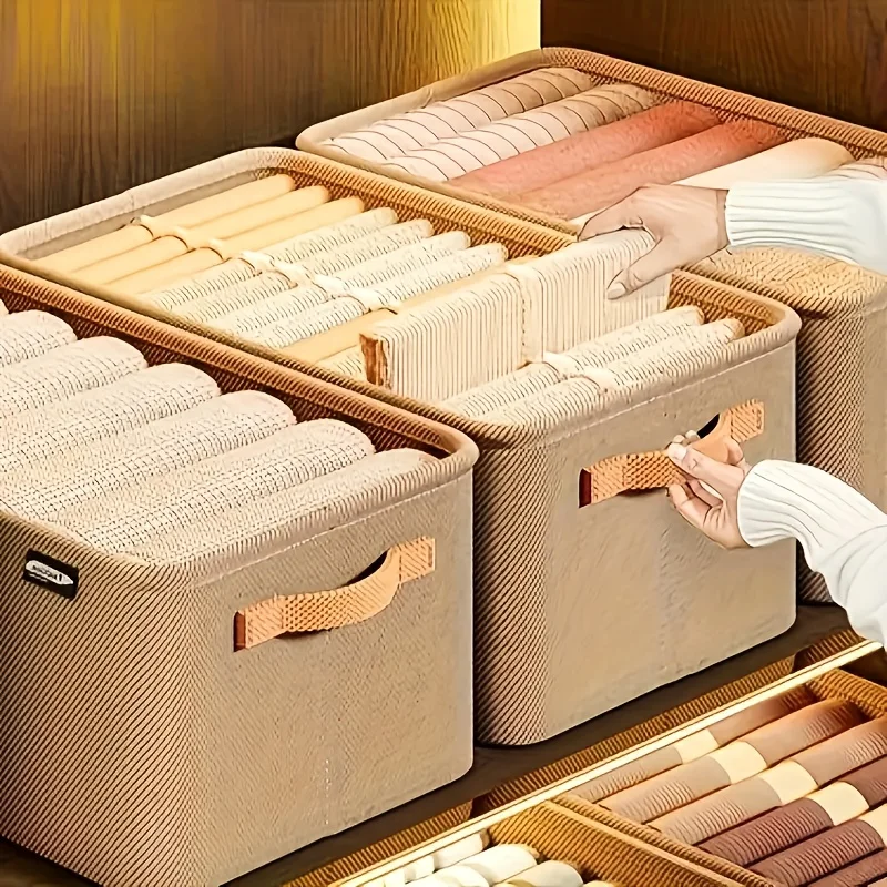 Stackable Storage Box, Space-Saving Organizer for Wardrobe & Under Bed, Modern Minimalist Home Storage Gift