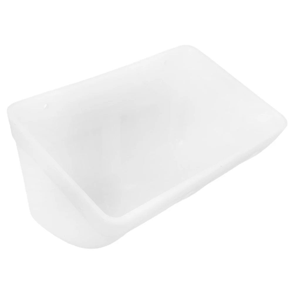 

1 Set Portable Chicken Spill-Proof Durable Pp Material Easy Clean Poultry Feeding Long Trough Water Bowl Goat Cage Food Box
