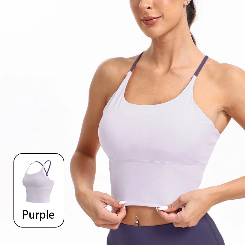 Damen 'Naked-Feel' Hochelastischer Sommer-Sport-BH - Lauf-Top Yoga & Fitness Camisole – Detail 5