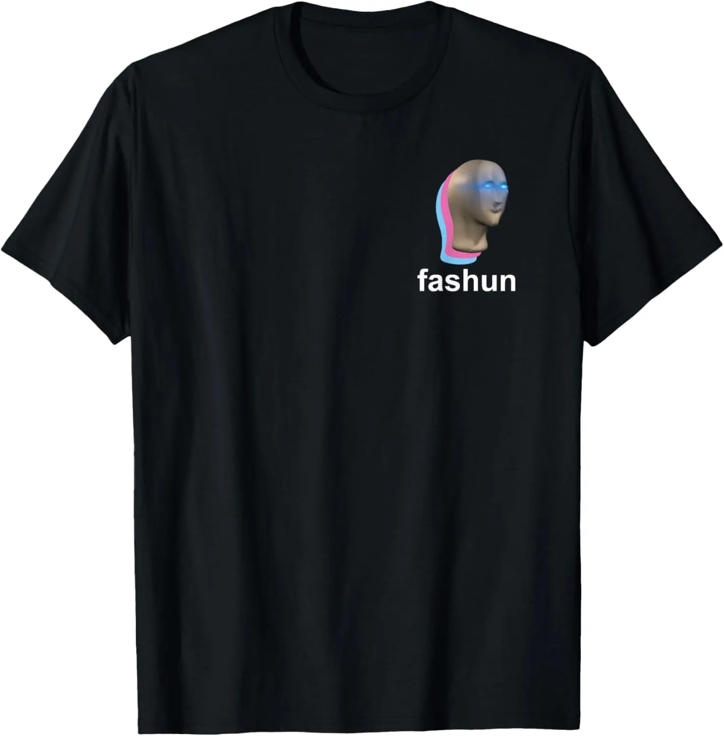 Fashun Meme Man T-Shirt 100% Cotton Trendy Y2K Short-Sleeve Tee-Soft, Quick-Drying, Moisture-Wicking; Ideal Sports Casual Wear;