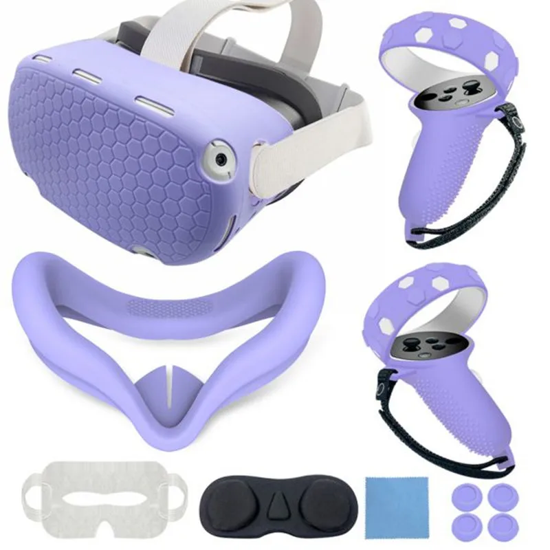 Imagem -02 - Almofada de Nariz Anti-vazamento para Oculus Quest Capa vr Shell Multi-color Tampa de Lente Protetora Acessórios vr Conjunto de Peças Substituição